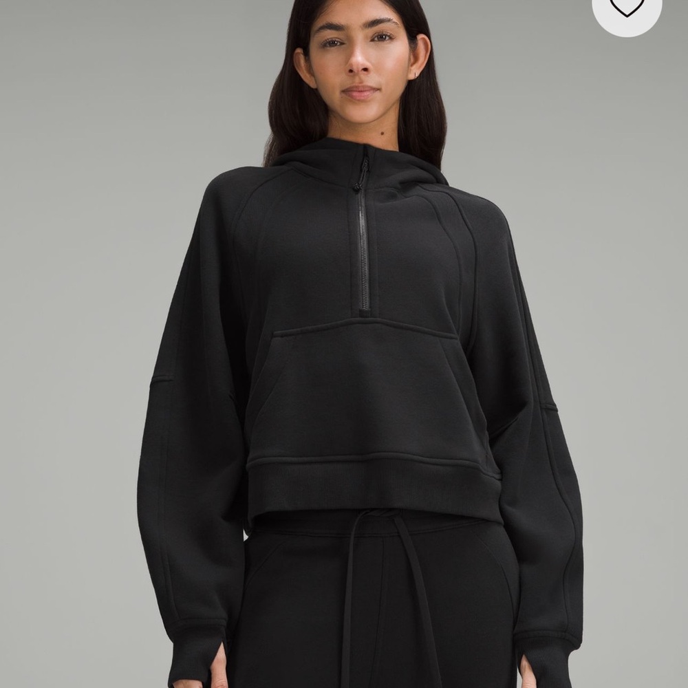 Lululemon Black Scuba Half-Zip Hopdie